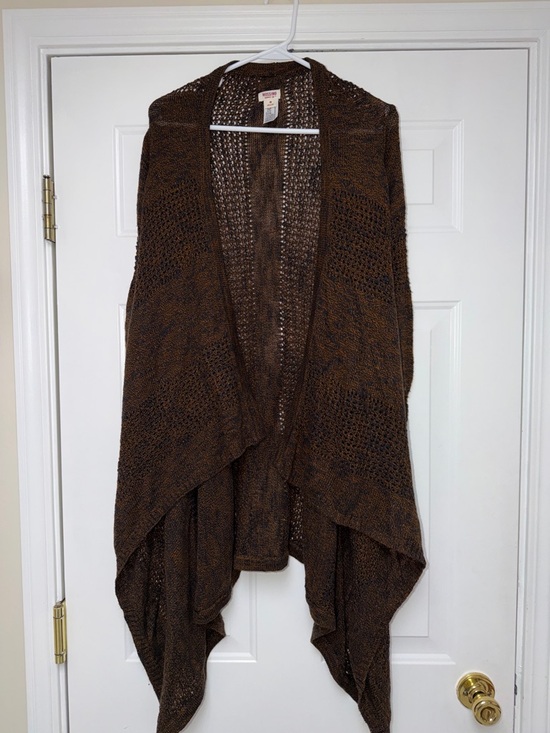 Mossimo Supply Co. Sweaters - Mossimo Supply Co. Brown Open-Front Knit Draped Vest